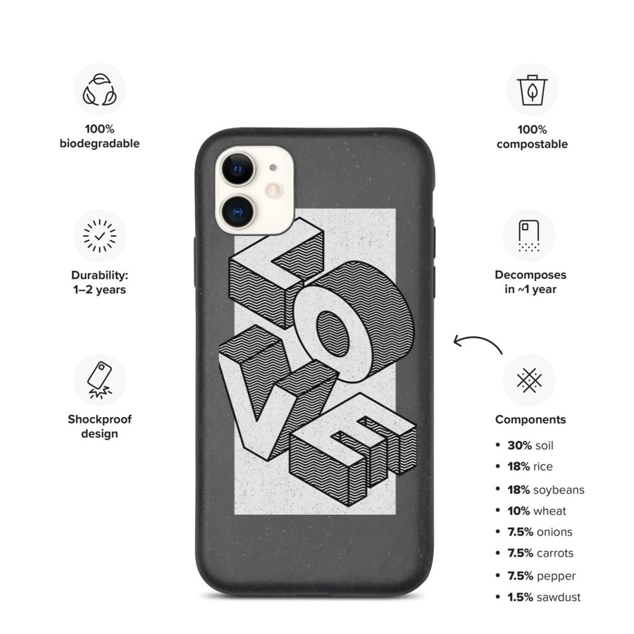 Love - Apple phone case (Biodegradable)
