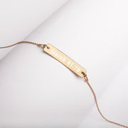 Isaiah 41:10 - Do not fear - Engraved Silver Bar Chain Necklace