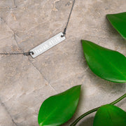 Isaiah 41:10 - Do not fear - Engraved Silver Bar Chain Necklace