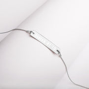 Isaiah 41:10 - Do not fear - Engraved Silver Bar Chain Necklace