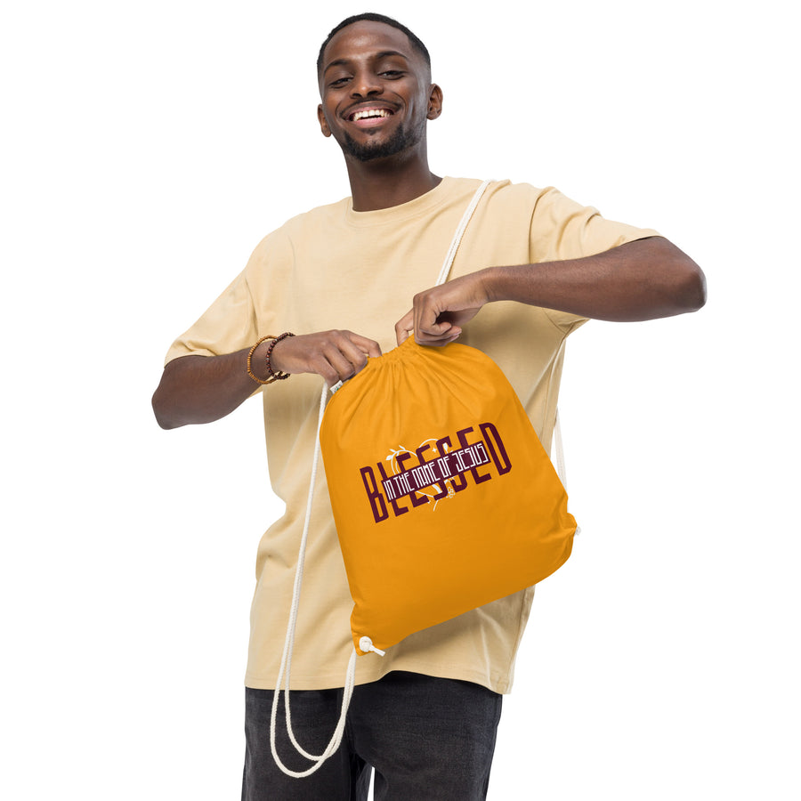 Organic cotton drawstring bag