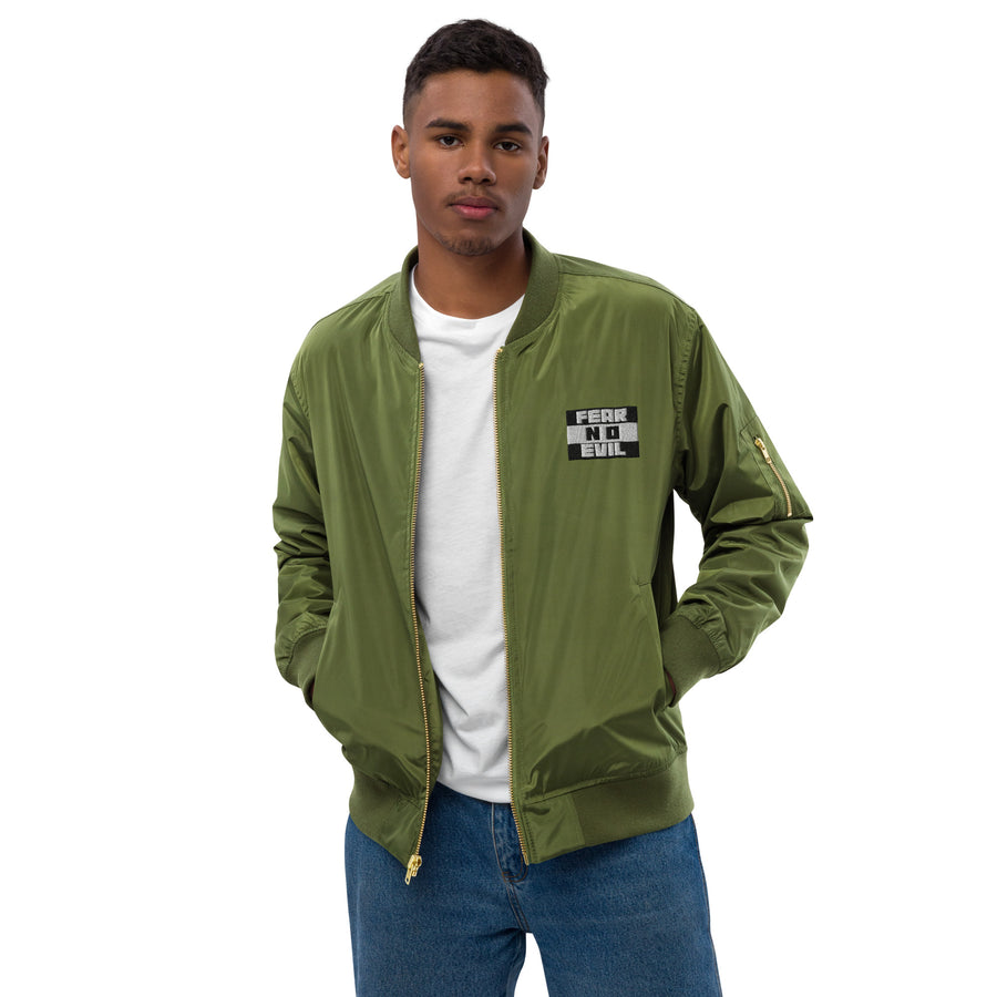 Premium recycled bomber jacket - Fear No Evil