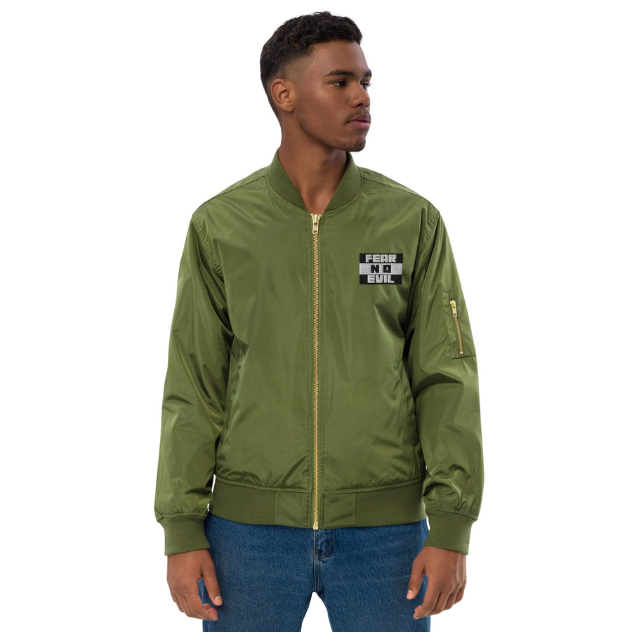 Premium recycled bomber jacket - Fear No Evil