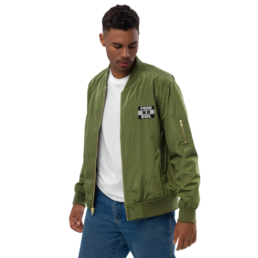 Premium recycled bomber jacket - Fear No Evil