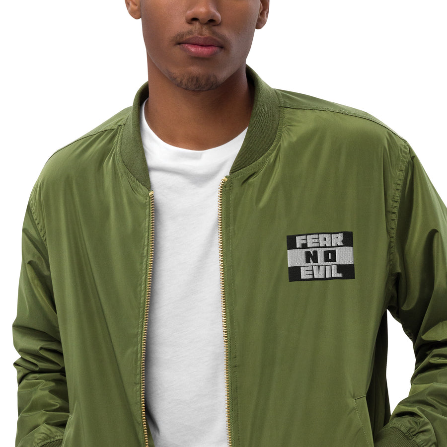 Premium recycled bomber jacket - Fear No Evil