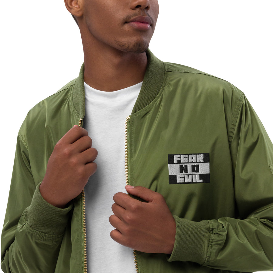 Premium recycled bomber jacket - Fear No Evil
