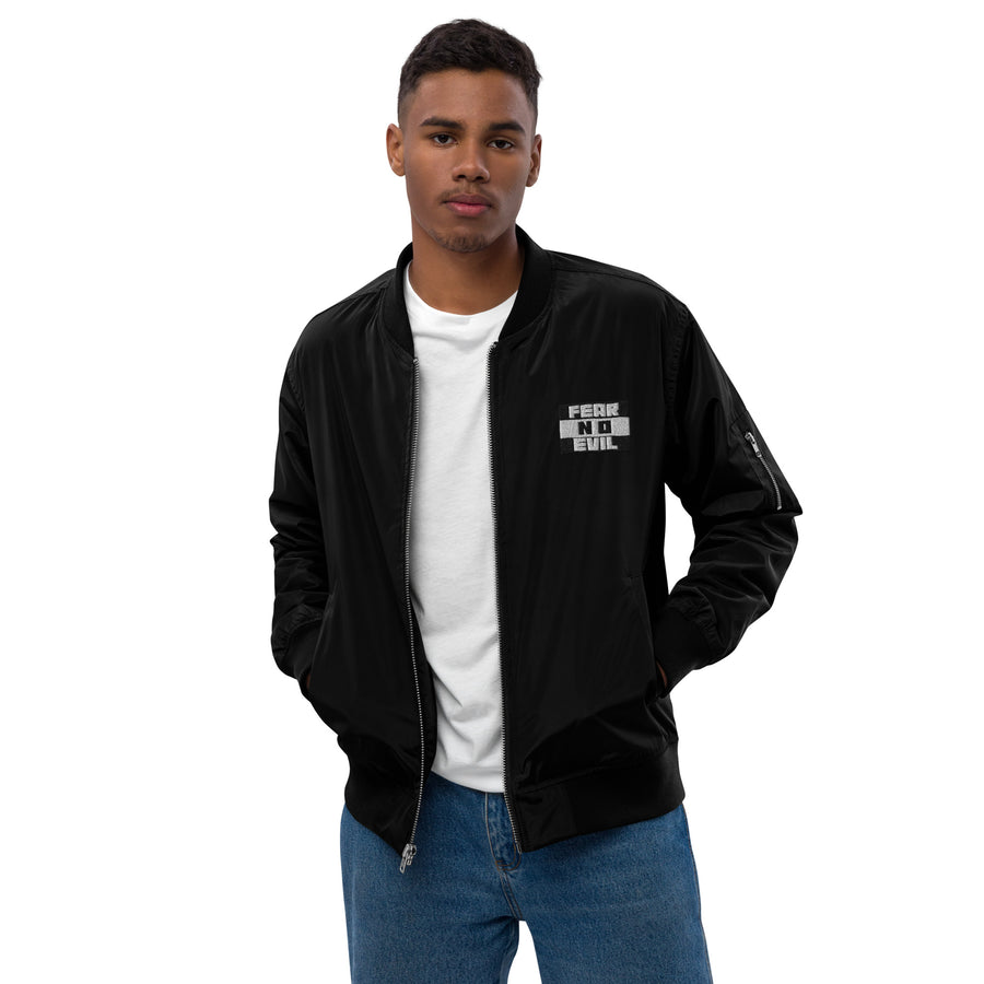 Premium recycled bomber jacket - Fear No Evil