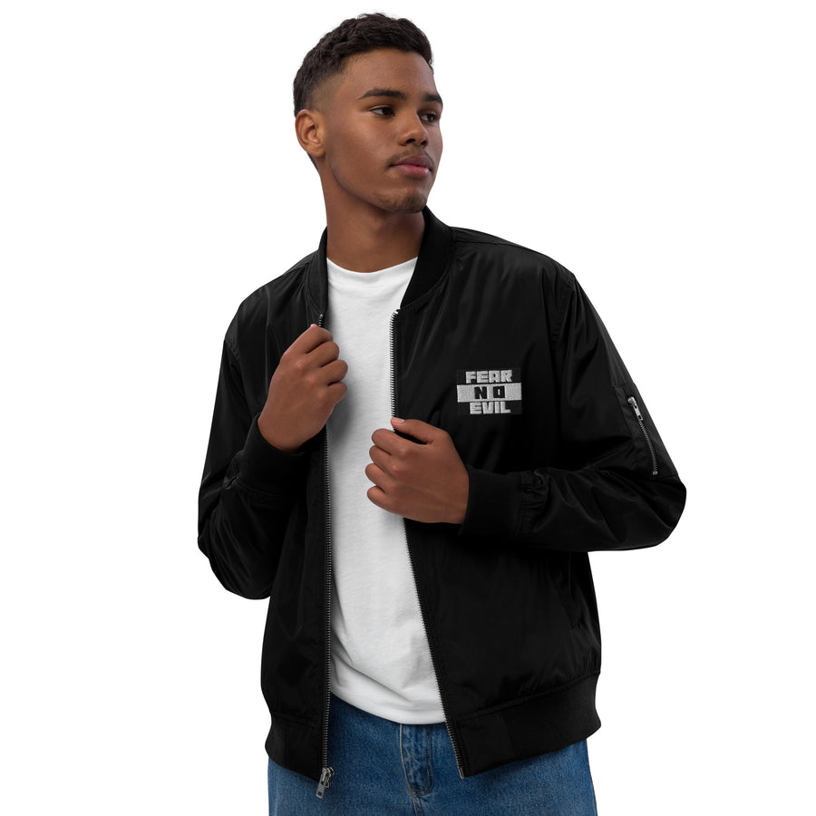 Premium recycled bomber jacket - Fear No Evil
