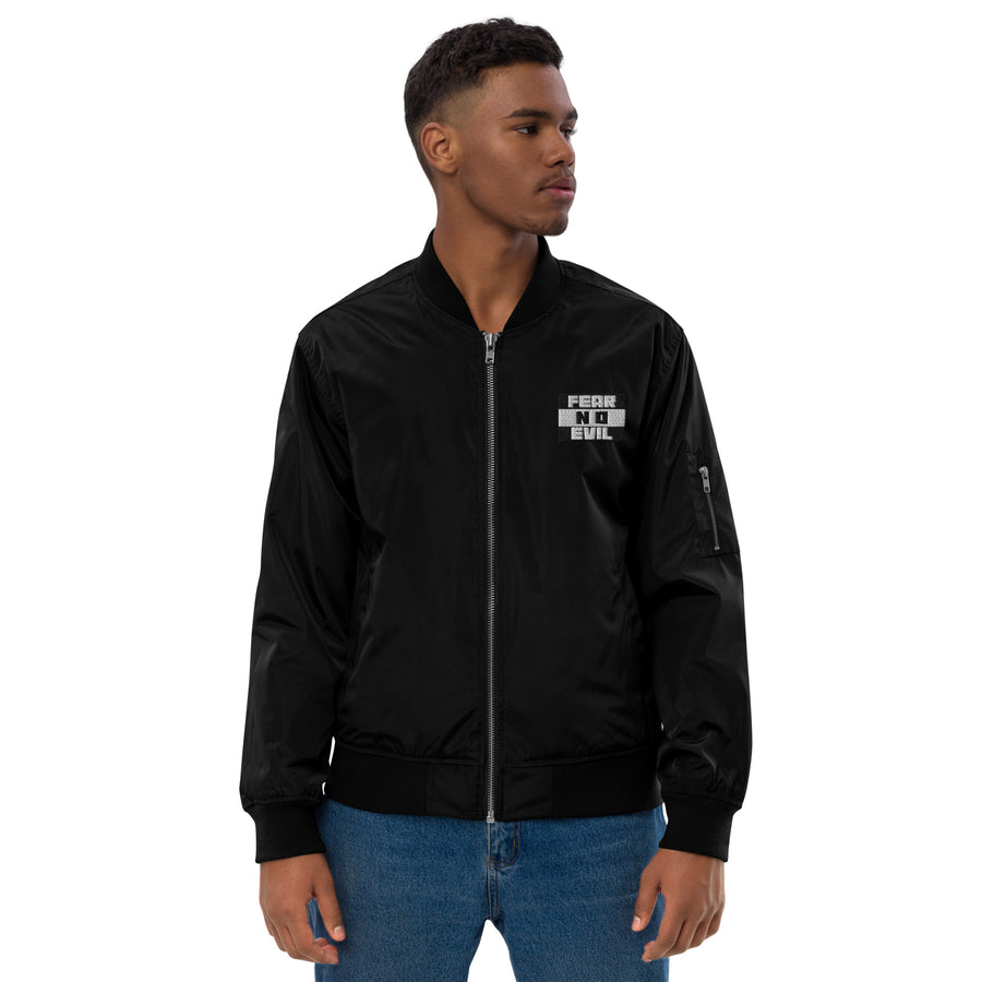Premium recycled bomber jacket - Fear No Evil