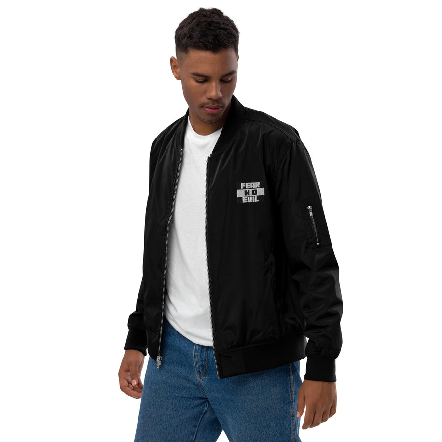 Premium recycled bomber jacket - Fear No Evil