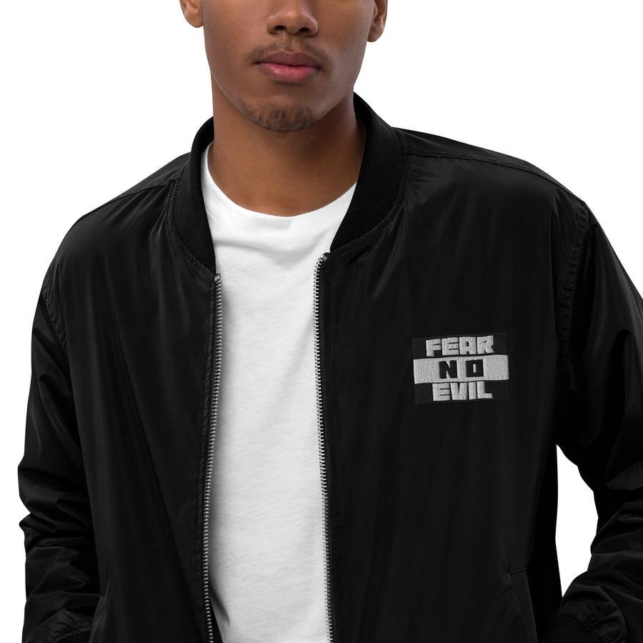 Premium recycled bomber jacket - Fear No Evil
