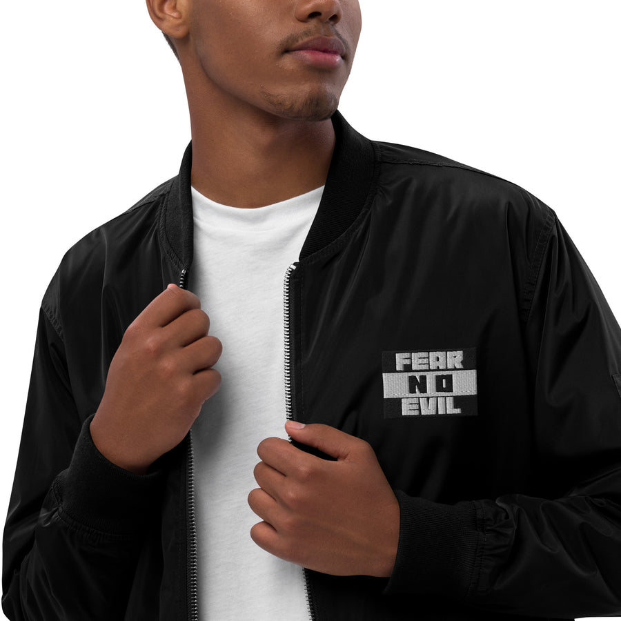 Premium recycled bomber jacket - Fear No Evil