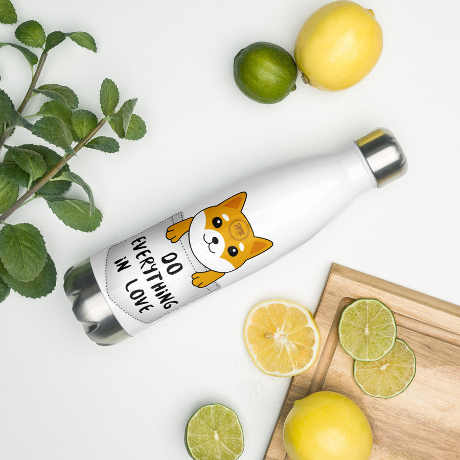 Love Stainless Steel Water Bottle