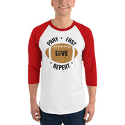 Pray Fast Give - 3/4 sleeve raglan shirt