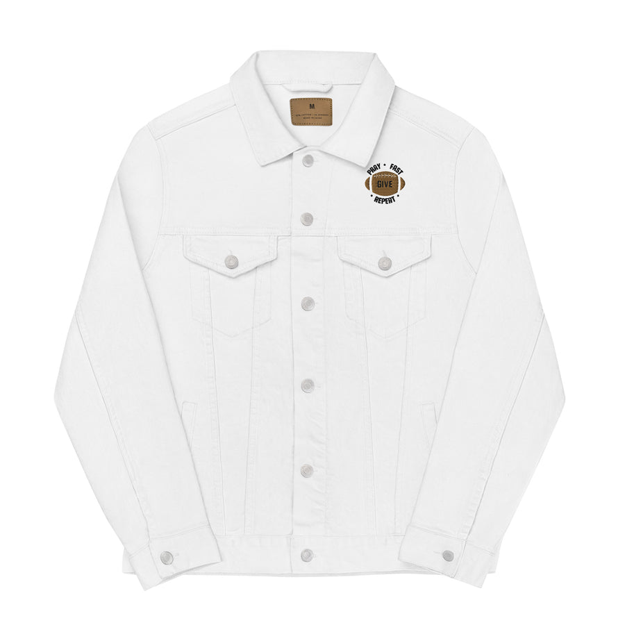 Pray Fast Give - Denim Jacket
