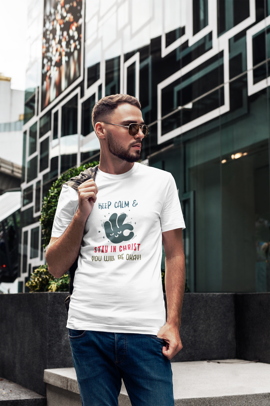 Keep Calm and Stay in Christ - Men's Champion T-Shirt