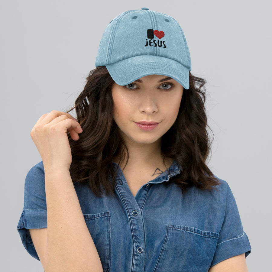 Vintage Hat - I love Jesus