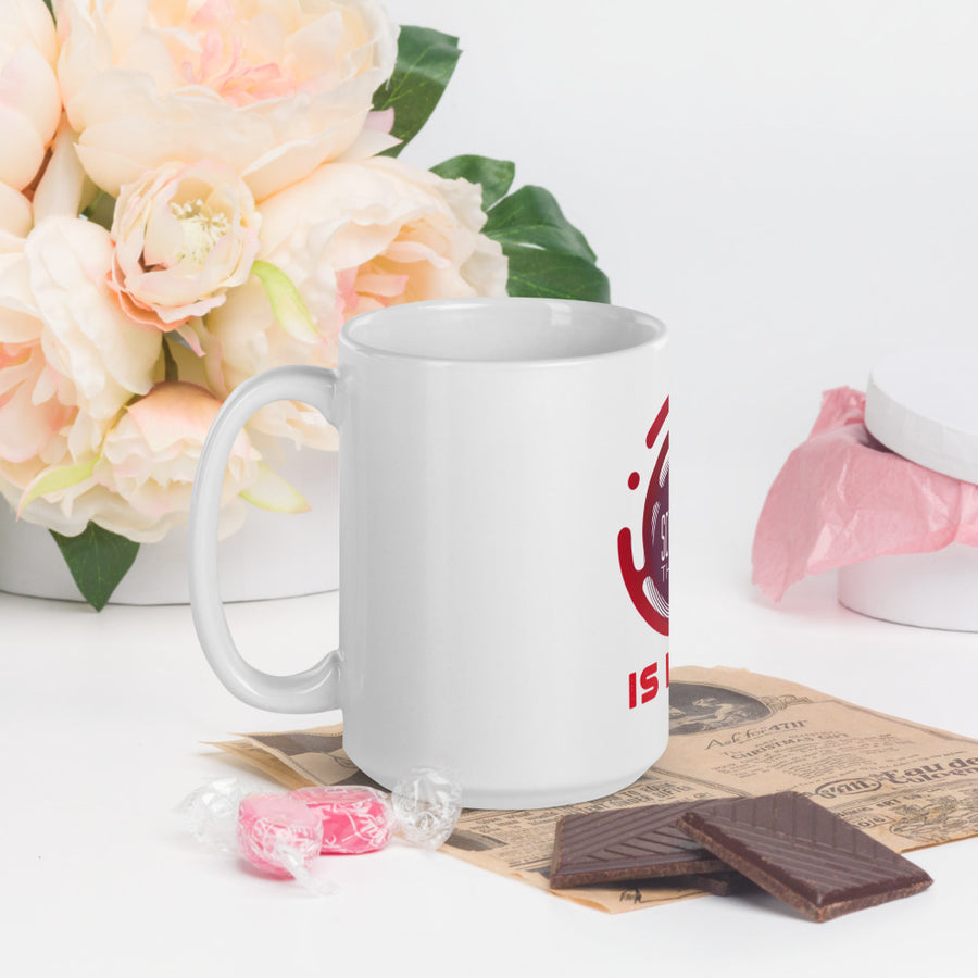 God is Love - White glossy mug