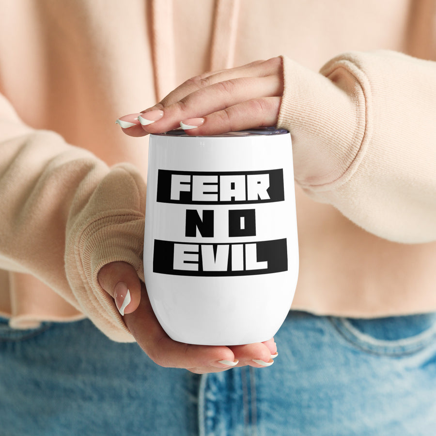 Wine tumbler - Fear No Evil