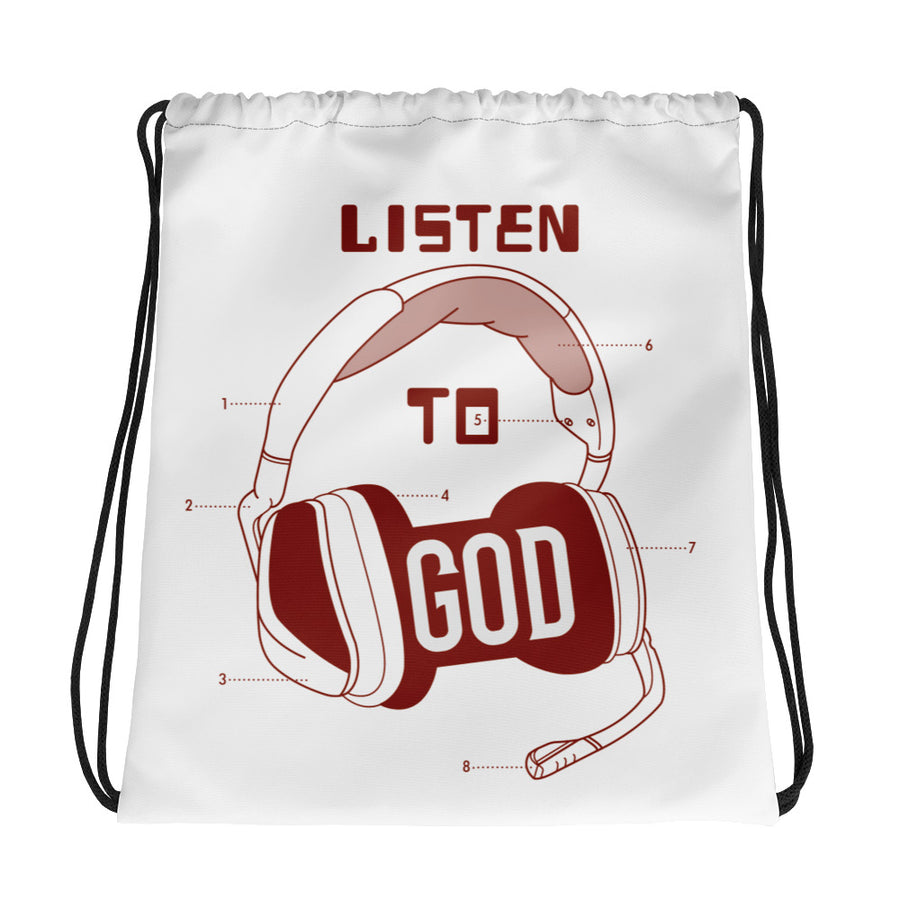 Listen to God - Drawstring bag