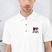 I Love Jesus - Embroidered Polo Shirt