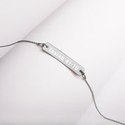 Isaiah 41:10 - Do not fear - Engraved Silver Bar Chain Necklace