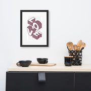 Love - Matte Paper Framed Poster With Mat