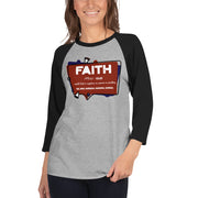 Faith 3/4 sleeve raglan shirt