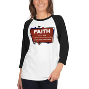 Faith 3/4 sleeve raglan shirt