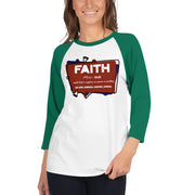 Faith 3/4 sleeve raglan shirt