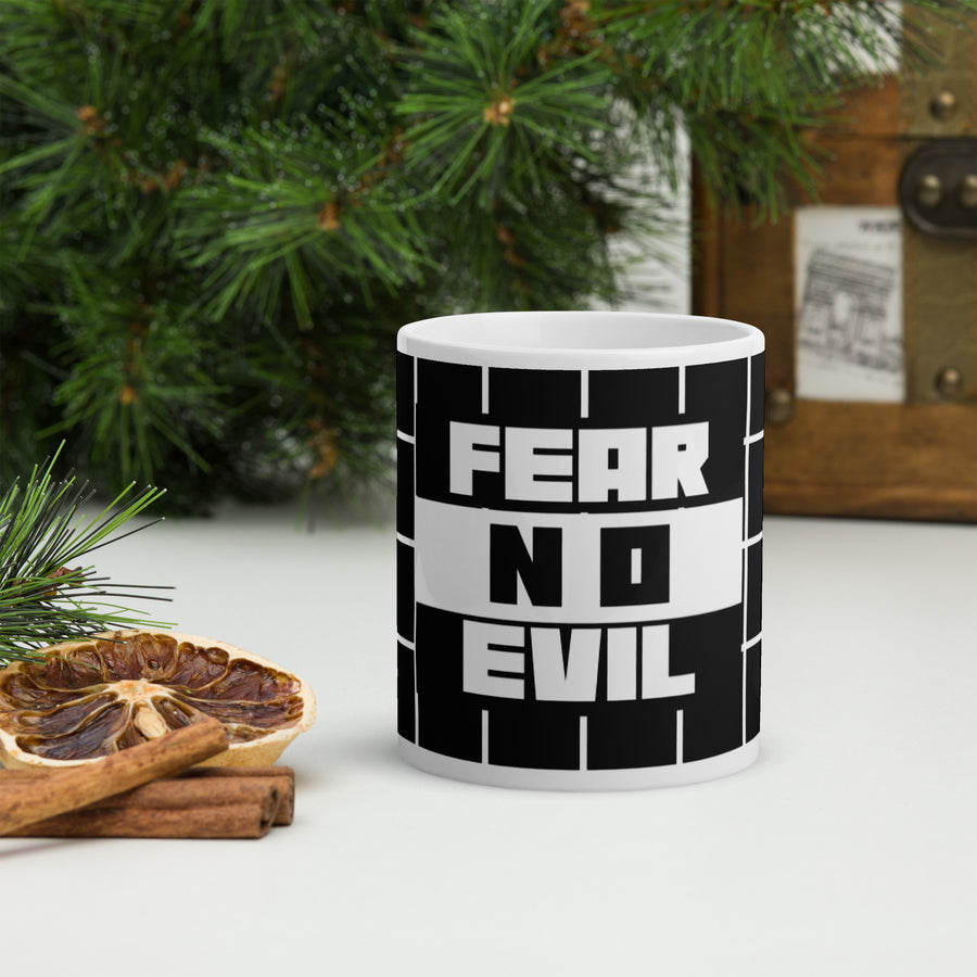 Fear No Evil - White glossy mug